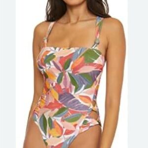 Becca Swim Bora Bora Lana High Leg women’s  One Piece Swimsuit sz M